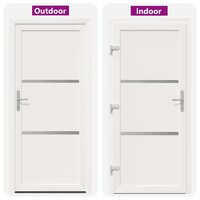 Voordeur Wit 98 x 200 cm PVC 8