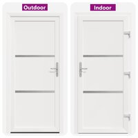 Voordeur Wit 98 x 200 cm PVC 8