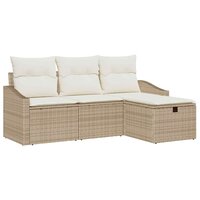 Bankstel 4 st poly rattan 2