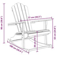 Schommelstoel Adirondack massief teakhout 9