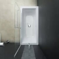 Douchewand inklapbaar 2 panelen 95x140 cm ESG 5