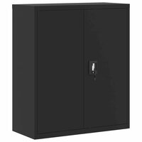 Archiefkast 90x40x105 cm staal zwart 2