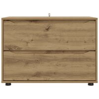 Opbergkast 80 x 48 x 57 cm Bewerkt hout Artisan Eiken 8