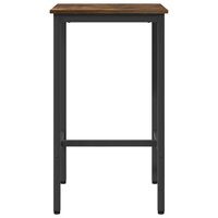 Bartafel 52 x 52 x 90 cm Bewerkt hout Gerookt eiken Rechthoekig 3