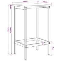 Barkruk 2 st Gerookt eiken 40 x 32 x 64 cm Bewerkt hout 6