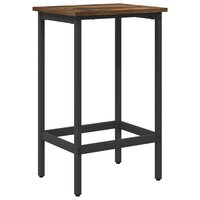 Barkruk Gerookt eiken 40 x 32 x 74 cm Bewerkt hout 2