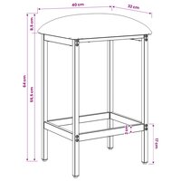 Barkruk Taupe 40 x 32 x 64 cm Bewerkt hout 7