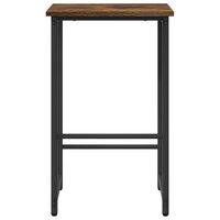 Barkruk 2 st Gerookt eiken 40 x 32 x 74 cm Bewerkt hout 3