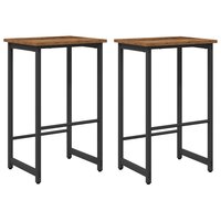 Barkruk 2 st Oud hout 40 x 32 x 74 cm Bewerkt hout 2