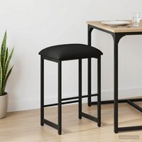 Barkruk Zwart 40 x 32 x 74 cm Bewerkt hout 3