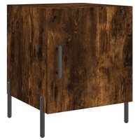 Nachtkastje 40x40x50 cm bewerkt hout gerookt eikenkleurig 2