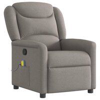 Massagestoel verstelbaar stof taupe 2