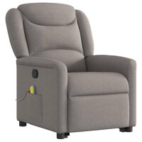 Sta-op-massagestoel verstelbaar stof taupe 4