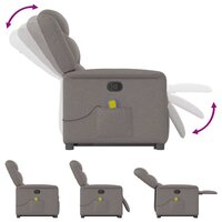 Sta-op-massagestoel verstelbaar stof taupe 9