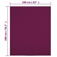 Hoeslakens 2 st jersey 160x200 cm katoen bordeauxrood 4