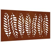 Wanddecoratie tuin bladontwerp 105x55 cm cortenstaal 2