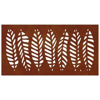Wanddecoratie tuin bladontwerp 105x55 cm cortenstaal 4