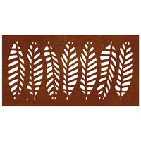 Wanddecoratie tuin bladontwerp 105x55 cm cortenstaal 5