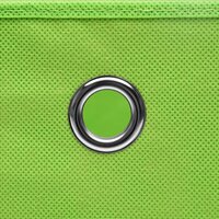 Opbergboxen 4 st 32x32x32 cm stof groen 4