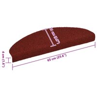 Trapmatten Zelfklevend 10 st 65x21x4 cm Bordeaux Rood Halfrond Groot 8