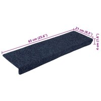 Trapmatten Zelfklevend 5 stuks 65x21x4 cm Antraciet Rechthoekige Rand 8