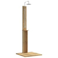 Buitendouche 217 cm Massief Acacia Hout en Roestvrijstaal Wit 2