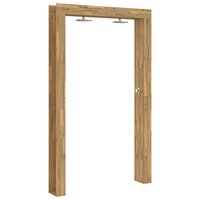 Buitendouche 226 cm Massief acaciahout en roestvrij staal Wit 2