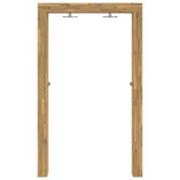 Buitendouche 226 cm Massief acaciahout en roestvrij staal Wit 3