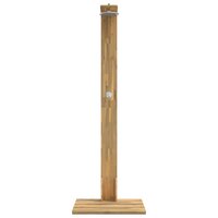 Buitendouche 219 cm Massief acaciahout en roestvrij staal Wit 3