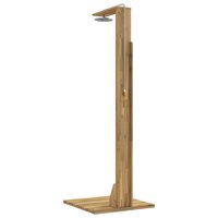 Buitendouche 219 cm Massief acaciahout en roestvrij staal Wit 5