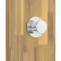 Buitendouche 219 cm Massief acaciahout en roestvrij staal Wit 6