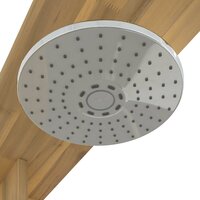 Buitendouche 219 cm Massief acaciahout en roestvrij staal Wit 7