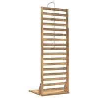 Buitendouche 205,5 cm Massief acaciahout en roestvrij staal Wit 5