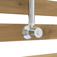 Buitendouche 205,5 cm Massief acaciahout en roestvrij staal Wit 6