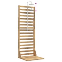 Buitendouche 205,5 cm Massief acaciahout en roestvrij staal Wit 8