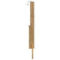 Buitendouche 257 cm Massief Acacia Hout en Roestvrijstaal Wit 5