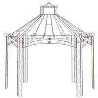 Tuinpaviljoen 400x258x378 cm ijzer antiekbruin 2