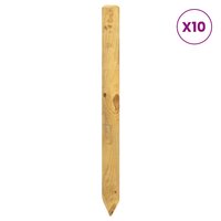 Schuttingpalen 10 st Groen 100 cm Massief grenenhout 2