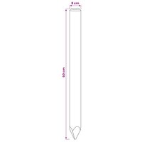 Schuttingpalen 5 st Groen 60 cm Massief grenenhout 5