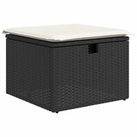 Bankstel 4 st Zwart poly rattan 6