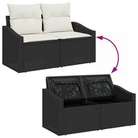 Bankstel 4 st poly rattan 9