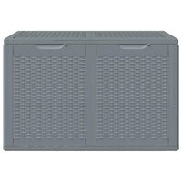 Tuinbox 180 L PP rattan grijs 3