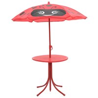 3-delige Bistroset voor kinderen met parasol rood 6