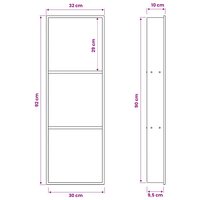 DouchenisZwart 92 x 32 x 10 cm Roestvrij staal 9