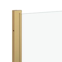 Opvouwbare Douchewand Goud 130 x 138 cm ESG-glas en aluminium 8