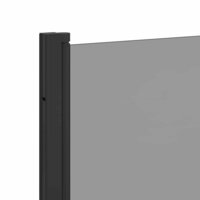 Opvouwbare Douchewand Zwart 130 x 138 cm ESG-glas en aluminium 8