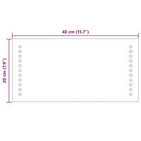 LED Badkamerspiegel Doorzichtig 40 x 20 cm gehard glas 9