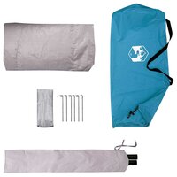 Backpacking Tent 2-persoons Blauw 185T Polyester met PU Coating 9