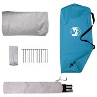 Backpacking Tent 4-persoons Blauw 185T Polyester met PU Coating 9