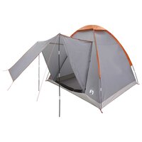 Kamperen tent 2-persoons Grijs en Oranje Polyester en staal 2